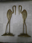 Casal de emas em metal amarelo, 36 cm