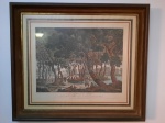 RETOUR DE LA PECHE, gravura antiga francesa muito decorativa, 80 x 90cm