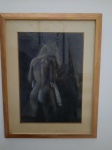 SANDRA SÉRGIO, Estudo em Giz de Cera para Nu Artístico, 68 x 58 cm