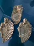 Lote com 3 dispensadores em bronze