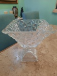 Fruteira de cristal, 25 cm alt x 23 cm boca