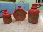 Lote com 3 frascos decorativos para bar (20, 17 e 14 cm)