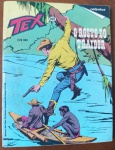 Raro: Tex Nº 165  O Rosto do Traidor (1983)  Editora Rio Gráfica (Estreia da RGE!)  Ótimo EstadoEste volume é um dos marcos mais importantes de toda a trajetória editorial de Tex Willer no Brasil. Trata-se do primeiro número publicado pela Rio Gráfica, que assumiu a icônica coleção logo após a falência da Editora Vecchi no número 164. Para não quebrar a tradição dos leitores, a RGE manteve o layout e o padrão idênticos aos da editora anterior. Uma edição indispensável e com forte apelo nostálgico, essencial para investidores e colecionadores focados na cronologia da primeira edição.