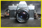 Antiga Máquina Fotográfica Analógica de coleção da Minolta SRT 101b,  lente 50mm 1:1.4, Made in Japan, no estado.