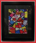 Romero Britto, Carmen Miranda, Pôster, 28x23, com moldura e vidro