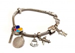 Fashion Luxo Joias, Pulseira Vivara de Berloques, em Prata de Lei 925, Fecho Lagosta, medindo 18,5cm. Peso total 21,93gr