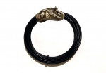 Vintage Fashion Luxo Joias, Pulseira Bracelete Rabo de Elefante com Duas Cabeças em Prata de Lei, Ajustável, peso total 35,54gr