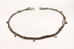 Vintage Fashion Luxo Joias, Pulseira/ Tornozeleira Bali,corrente dupla com Contas Esféricas, medindo 27cm. Fecho Gancho em S. Peso total 7,66gr