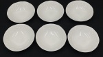 Limoges. 06 bowls em porcelana francesa branca decorada internamente por frutas em relevo. Marca Philippe Deshoulieres. Medindo: 4 x 14 cm.