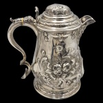 TANKARD - FORD COAT OF ARMS - SÉC. XIX - Grande tankard de formato balaústre, em prata inglesa
