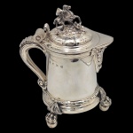 TANKARD - ELKINGTON & CO - ST. GEORGE SLAYING THE DRAGON - Raro Tankard em prata inglesa