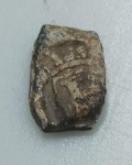 SELO ALFANDEGARIO EM CHUMBO - ESCUDO COROADO COM A LETRA P - PERIODO A IDENTIFICAR - ITEM ENCONTRADO COM DETECTOR DE METAIS EM PERNAMBUCO