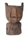 J. Bezerra, Coruja, escultura de madeira, 24cm de altura e 12cm de largura