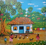 Moacir, Cena Rural, acrílico sobre tela, 40x40cm, sem moldura
