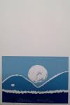 Aldemir Martins, Sol Azul, gravura PI, 22x15cm, Edição Póstuma, sem moldura