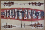 Sérgio Ferreira, Composição, gravura 82/100, papel kraft com têxtura, 96x66cm, sem moldura