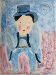 Asfaduroff Nibbes, Personagem, desenho sobre papel, 66x40cm, sem moldura