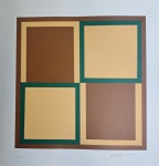 Kleber Ventura, Geométrico, gravura, tiragem 7/40, 50x50cm, sem moldura, com pequenos pontos de acidez