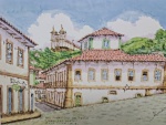 Joel Firmino do Amaral, Ig. S. Francisco de Paula, aquarela sobre papel, 31x41cm, sem moldura