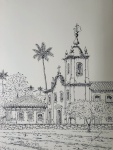 Joel Firmino do Amaral, Ig. Nsa. Sra. das Dores, nanquim sobre papel, 40x30cm, sem moldura