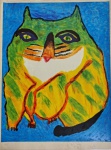 Osmar Santos, Gato, gravura, tiragem 62/100, 80x60cm, 2003, sem moldura, necessita de limpeza