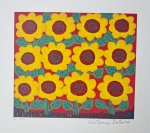 Antonio Poteiro, Girassóis, gravura, PI 5/10, Edição Póstuma, sem moldura, 30x33cm, Edição Autorizada pelo filho do artista Sr. Valdir Batista de Sousa e impressa pela Arte Prints