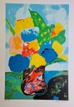 Aldemir Martins, Vaso com flores, gravura, tiragem 79/120, 70x50cm, sem moldura, Edição Póstuma