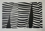 Kleber Ventura, Pernas listradas prateada, gravura 16/30, 50x70cm, sem moldura