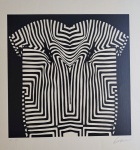 Kleber Ventura, Camiseta Preta, gravura, tiragem 12/35, 50x50cm, sem moldura