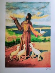 Márcio Schiaz, São Francisco, gravura, PA, 70x50cm, sem moldura