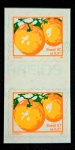 Brasil Selo com interpanô entre folhas (180 UF) Regular da série Frutas  Laranja RHM 0778B2 IP Novo