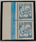 Brasil Par com riscos azuis Regular da série Profissões Rendeira RHM 0571 MINT