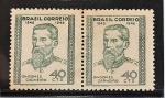 Brasil Par com Brasil Correio reinciso e normal General Carneiro (1946) RHM C0225A e C0225 Novo sem goma