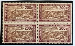 Brasil Quadra com o segundo selo com data "1939" Pernambuco (1935) RHM C0086 e C0086A MINT