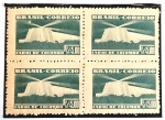Brasil Quadra com "Lua no céu" do 1º selo Farol de Colombo (1946) RHM C0222 Nova