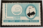 Brasil Selo com cor preta parcialmente impressa Orlando Rangel (1968) RHM C0589A Novo sem goma