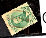 Brasil – Carimbologia – Dom Pedro II 100 réis com raro carimbo VERMELHO de Rezende P.A. 1430