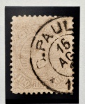 Brasil 1885 – Carimbologia – Dom Pedro II Cabecinha 100 réis com carimbo de S. PAULO