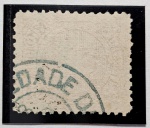 Brasil – Carimbologia – Dom Pedro II Cabecinha 100 réis com carimbo azul tipo SOLEDADE D(?)