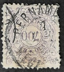 Brasil 1884  Carimbologia - Casa da Moeda Tipo Cifra 700 Réis com Carimbo Pernambuco