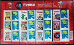 Brasil 2014 Acidente de impressão: vinheta parcialmente impressa nos selos Série Completa Selos Despersonalizados Turma da Mônica (em 4 Tiras / 12 Selos) RHM C-3336D a 3347D MINT