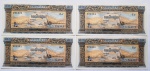 Camboja - 1972 - 50 Riels - 4 Cédulas Flor de Estampa da Mesma Série - P# 7 - FE