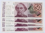 Argentina - 1988/89 - 50 Australes - 4 Cédulas Flor de Estampa - P# 326