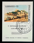 Brasil, 1970  Bloco Comemorativo da 3ª Exposição Luso-Brasileira - Lubrapex 70  RHM B 29  Com CPD 22 OUT 70 (Raro)