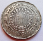 Brasil 1893 200 Réis Cupro-Niquel V046