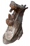 ANDREA BRANDANI - Impactante escultura em único bloco de madeira representando figura de hipopótamo. Conceituado artista carioca com renome na Italia. Mede 1,13cm altura x 70cm largura.