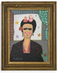 CLAUDIO FACIOLLI (São Paulo, 1955). Obra em acrílica sobre tela, retrato de Frida Kahlo, em composição de cores vibrantes e caráter expressivo. Assinada no canto inferior esquerdo e datada de 2025. Acompanha certificado de autenticidade cedido pelo próprio artista. Medida da obra 70 x 50 cm. Medida total 71 x 91 cm.