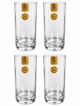 CRISTAL STRAUSS  Conjunto 4 copos de cristal STRUSS CRYSTAL COLLECTION, confeccionados artesanalmente, em cristal translúcido de excelente qualidade, com espessura e acabamento refinados. Peças com etiquetas originais da coleção, destacando a composição em 24% PbO (óxido de chumbo) e a fabricação handmade. Elegantes e apropriadas para composição de mesa e serviço. Medida: 12 cm de altura.