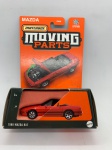 Miniatura Matchbox Moving Parts 1988 Mazda RX7, escala 1:64. Item no estado conforme fotos. Carrinho de Coleção.