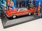 Miniatura Dodge Charger R/T 1975, Coleção Carros Clássicos do Brasil, escala 1/43, carrinho de coleção, Item no estado conforme fotos. Cenário não acompanha.